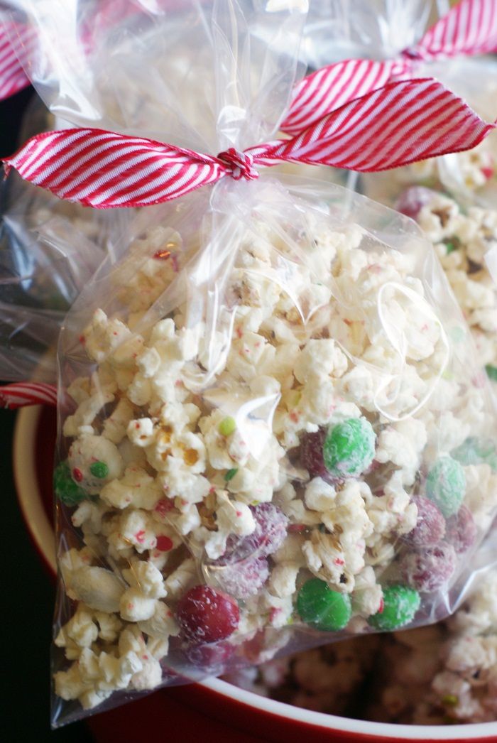 Peppermint Popcorn Crunch - Bake at 350°